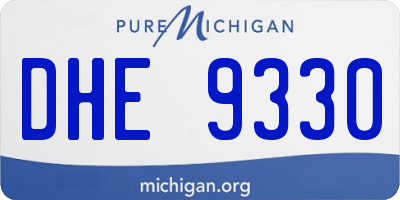MI license plate DHE9330
