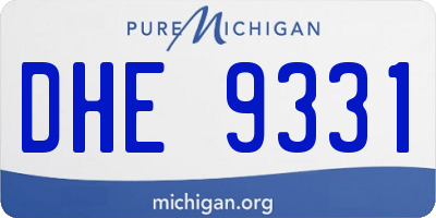 MI license plate DHE9331