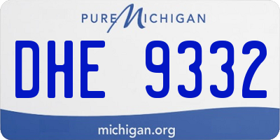 MI license plate DHE9332