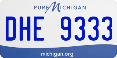 MI license plate DHE9333