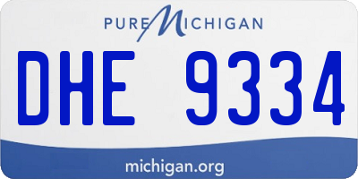 MI license plate DHE9334