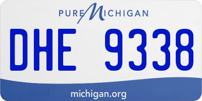 MI license plate DHE9338