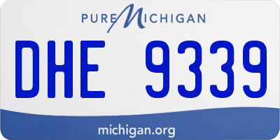 MI license plate DHE9339