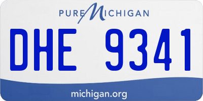 MI license plate DHE9341