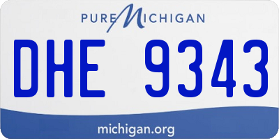 MI license plate DHE9343