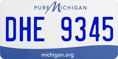MI license plate DHE9345