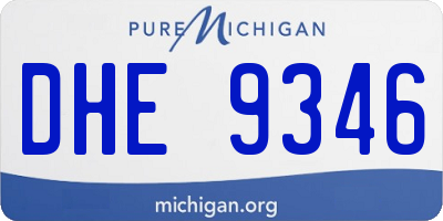 MI license plate DHE9346