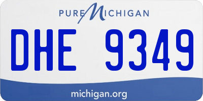 MI license plate DHE9349