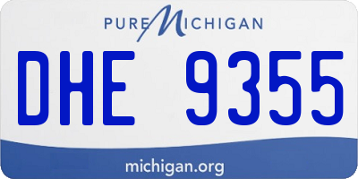 MI license plate DHE9355
