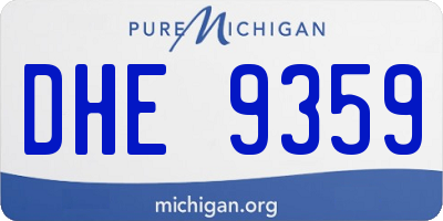 MI license plate DHE9359