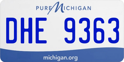 MI license plate DHE9363