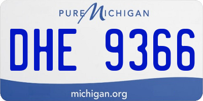 MI license plate DHE9366