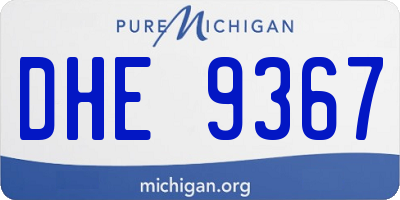 MI license plate DHE9367