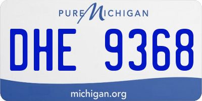 MI license plate DHE9368