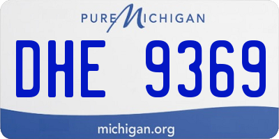 MI license plate DHE9369