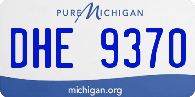 MI license plate DHE9370