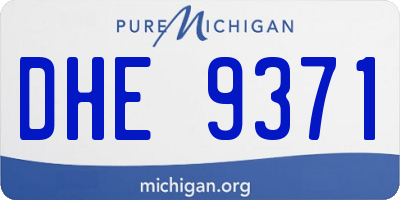 MI license plate DHE9371