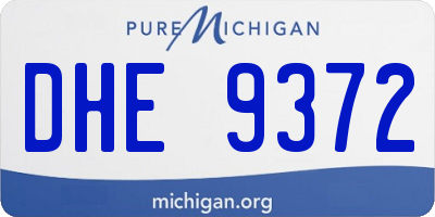 MI license plate DHE9372