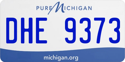 MI license plate DHE9373