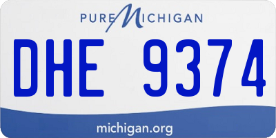 MI license plate DHE9374