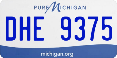 MI license plate DHE9375