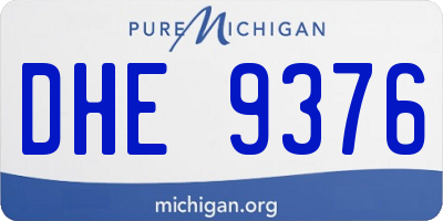MI license plate DHE9376