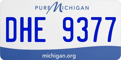 MI license plate DHE9377