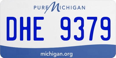 MI license plate DHE9379