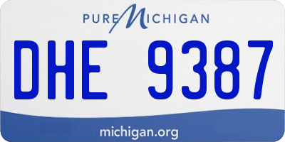 MI license plate DHE9387