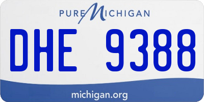 MI license plate DHE9388
