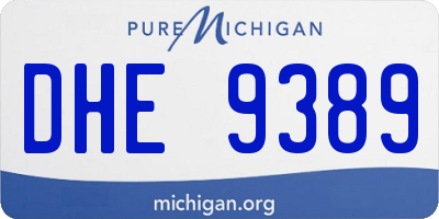 MI license plate DHE9389