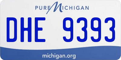 MI license plate DHE9393