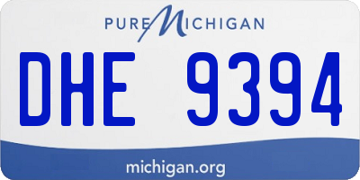 MI license plate DHE9394