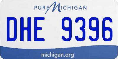 MI license plate DHE9396