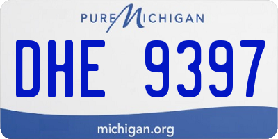MI license plate DHE9397
