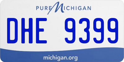 MI license plate DHE9399