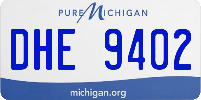 MI license plate DHE9402