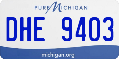 MI license plate DHE9403