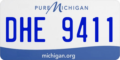 MI license plate DHE9411
