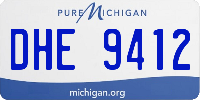 MI license plate DHE9412