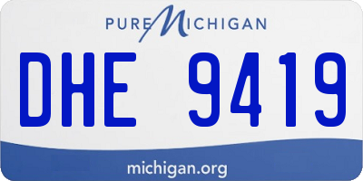 MI license plate DHE9419