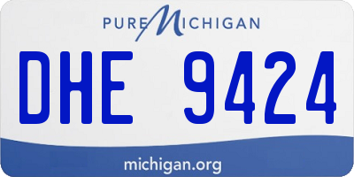 MI license plate DHE9424