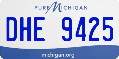 MI license plate DHE9425