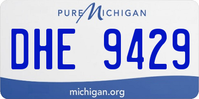 MI license plate DHE9429