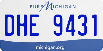 MI license plate DHE9431