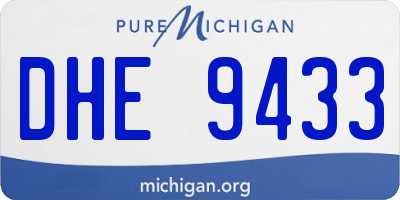 MI license plate DHE9433