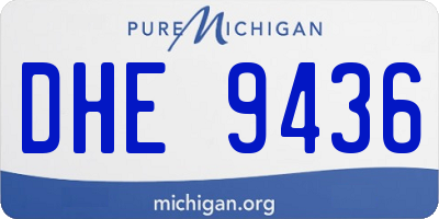 MI license plate DHE9436