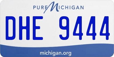 MI license plate DHE9444