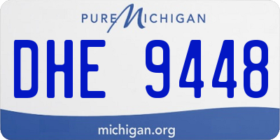 MI license plate DHE9448