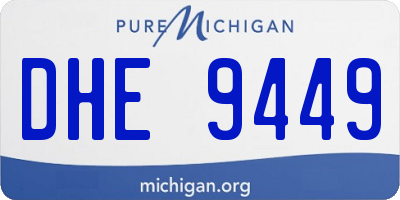 MI license plate DHE9449